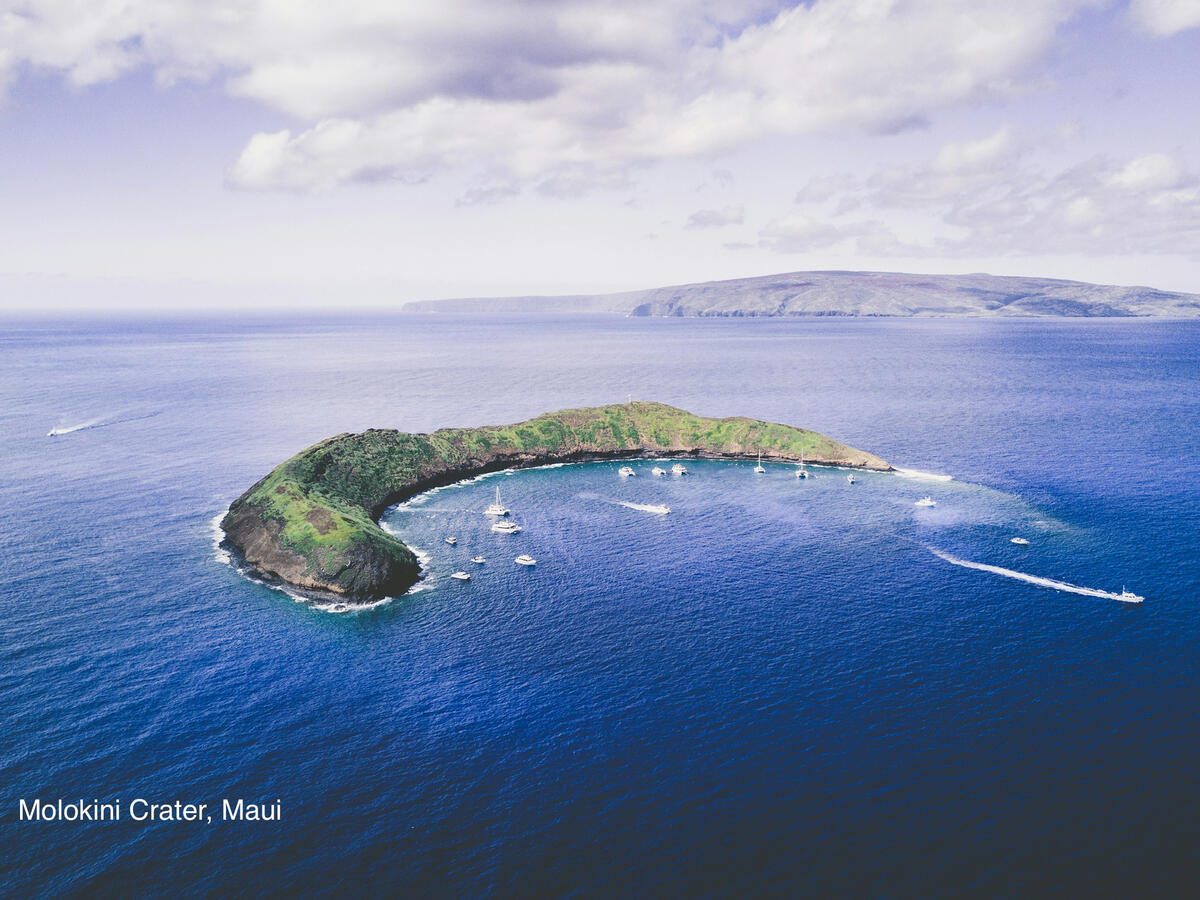 Molokini Crater snorkeling destination in Maui Hawaii