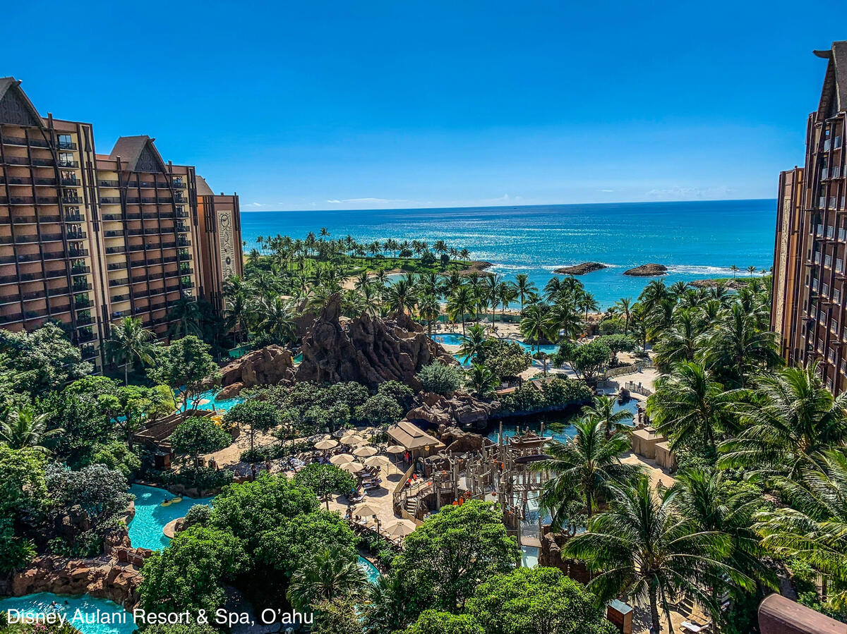 Ko Olina Disney Aulani resorts and ocean views on O’ahu Hawaii